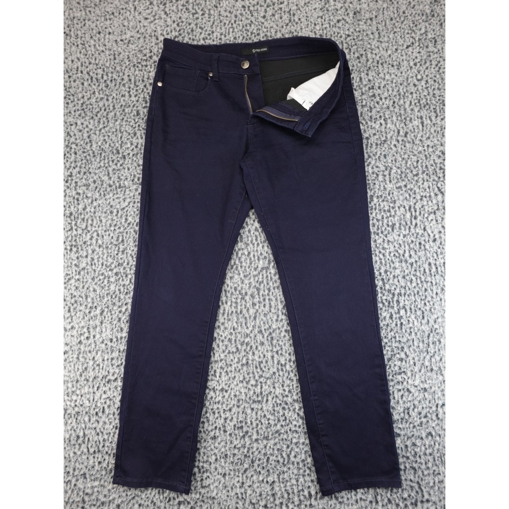 Fried Denim Slim‎ Fit Jeans Mens 32x30 Navy Blue Stretch Cotton Blend Casual
